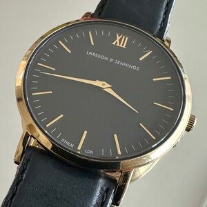 Larsson & Jennings Watch with black leather strap